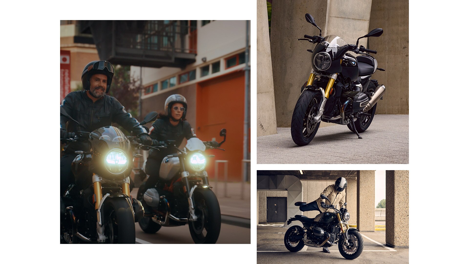 Collage of the design elements of the R 12 nineT from BMW Motorrad