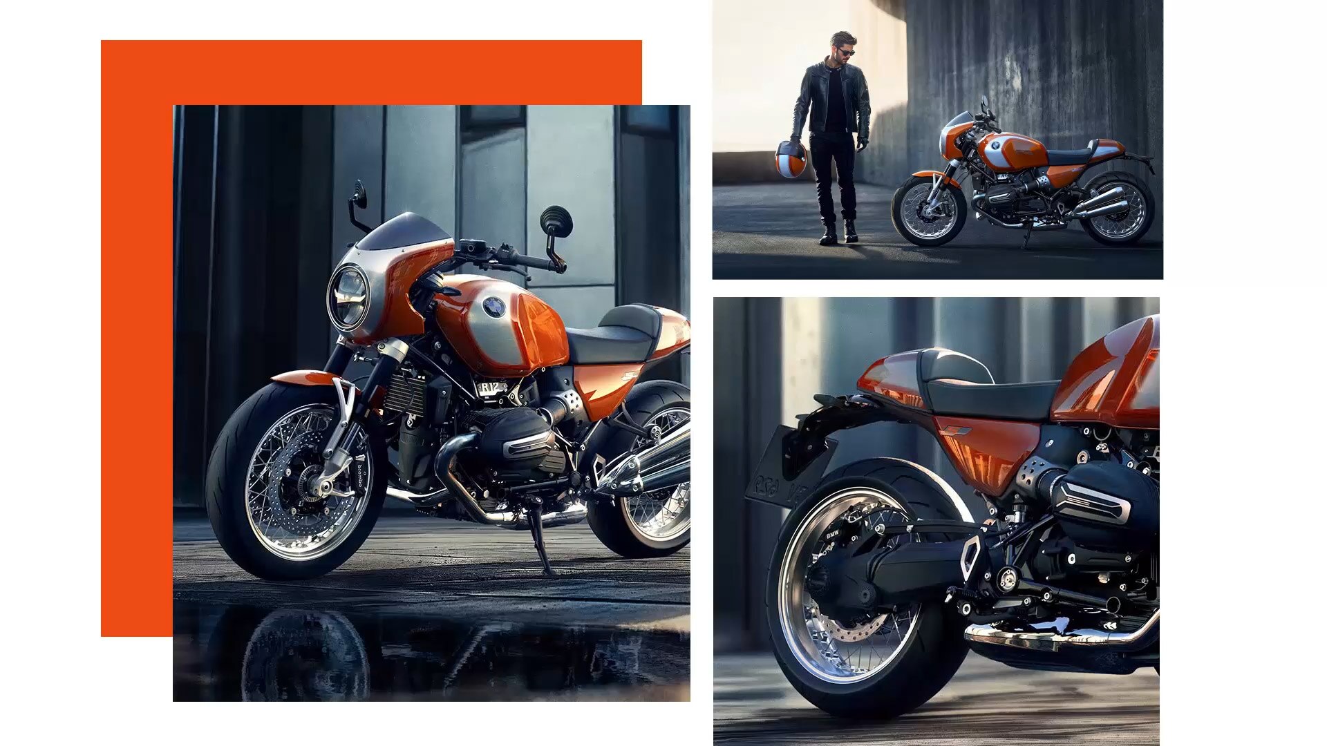 Collage of the design elements of the R 12 nineT from BMW Motorrad